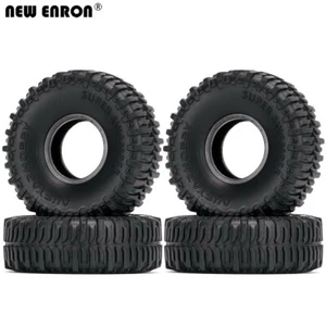 4x Rubber 60mm Super Swamper Mud 1.0" Tire Rims for 1/24 RC Crawler Axial SCX24 - Picture 1 of 6