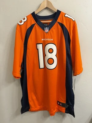 Nike Nuevo con Etiquetas Peyton Manning #18 Denver Broncos NFL Camiseta Sobre el Campo Para Hombre Talla XXL Foto 1 de 4