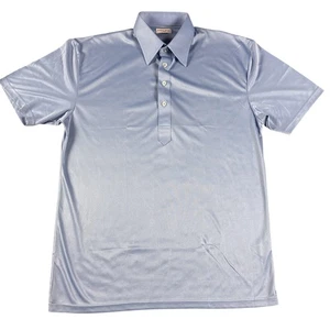 Collars & Co Polo Uomo Grande Blu Chiaro Abito Collo 100% Poliestere - Foto 1 di 8