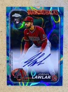 2024 Topps Chrome Update Jordan Lawlar AQUA BLUE LAVA LAMP RC AUTO #/175 #RA-JLA - Imagen 1 de 2