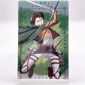 Tarjeta holográfica metálica Levi No.12 Attack on Titan hecha en Japón anime manga envío gratuito - Imagen 1 de 11