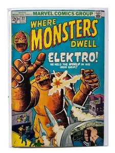 Where Monsters Habitan 1973 #22 ft eléctrico, Marvel Comics en buen estado+/en muy buen estado - Imagen 1 de 9