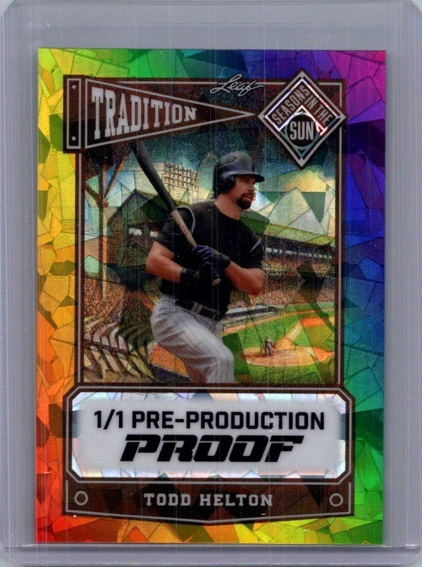 Béisbol Todd Helton 2025 hoja metálica 1/1 prueba de preproducción Foto 1 de 1