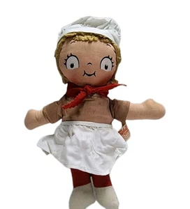 Knickerbocker Vintage 1973 The Campbell Kids Soup Doll Plush Chef Hat Apron - Picture 1 of 12