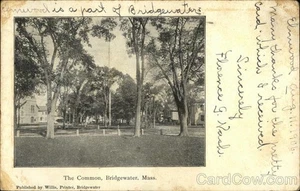 Bridgewater,MA The Common 1906 Lafayette Plymouth County Willis Antique Postcard - Picture 1 of 2
