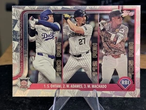 2025 Topps Series 1 - League Leaders Shohei Ohtani, Manny Machado, Willy Adames - Picture 1 of 2