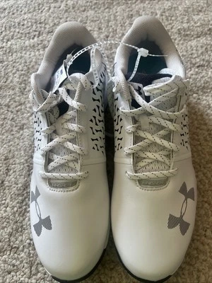 Women’s UNDER ARMOUR Finisher Turf Lacrosse White & Black Shoes  Size 10.5 New - Image 1 of 4