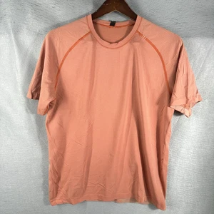 Lululemon Shirt Herren Medium Orange Metal Vent Tech Athletic Stretch Tee Top - Bild 1 von 11