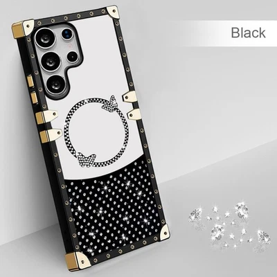 Case For Various Phone Glitter Diamond Mirror Butterfly Flash Shockproof Cover - Image 1 of 4