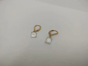 Ohrringe 14 Karat Gold Bergkristall Quarz Leverback - Bild 1 von 4
