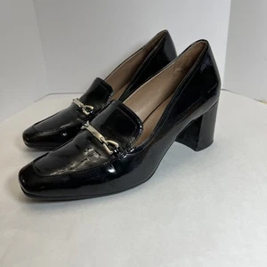 Zapato Mocasín Plataforma Naturalizer Mujer 8M Wynrie Negro Charol Plateado - Imagen 1 de 11