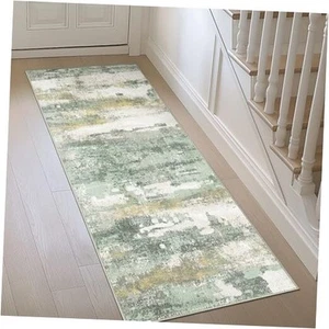 Runner Rug for Hallway Kitchen, 2x6 Machine 2' x 6' (Rectangular) Light Green - Picture 1 of 7