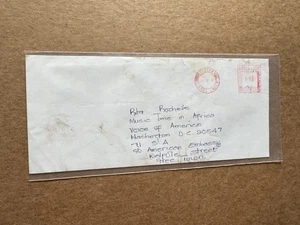 Sierra Leone Meter Cover to US +Meter Tyep#B2 +No Year Variety +US Embassy +Letr - Picture 1 of 2