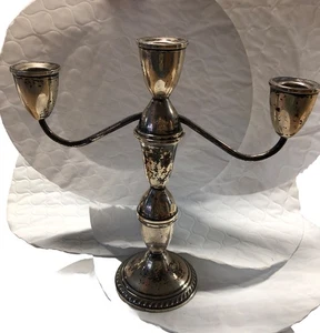 Vintage Duchin Creation Weighted Sterling Silver 3-Candle Candelabras 10” Tall - Picture 1 of 11
