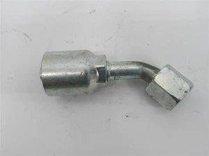 Parker 13743-8-8 , 1/2" Female JIC 37° , Swivel , Elbow 45° Short Drop (BLEM.) - Picture 1 of 4