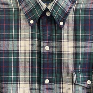 Camisa Oxford Polo Ralph Lauren a Cuadros con Botones para Hombres L Verde Calce Clásico Bolsillo - Imagen 1 de 9
