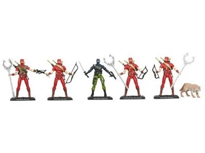 Hasbro G.I. Joe Exclusive Action Figure Troop Builders Set Snake Eyes Vs. Red Ni - Imagem 1 de 3