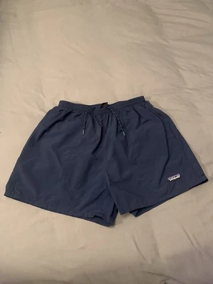 Y2K Patagonia Hombres 5”Baggies Colombia MadeTrunks Pantalones Cortos Azul Nylon Malla Forro M Foto 1 de 4
