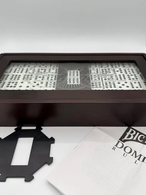 Rare-Premium Double 12 Domino Set Bicycle Brand Rider Back 91 dominos wood case - Image 1 of 4
