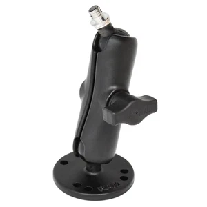 Base de poste roscado RAM 3/8"-16 con bola de 1", brazo de enchufe y base redonda de taladro - Imagen 1 de 1