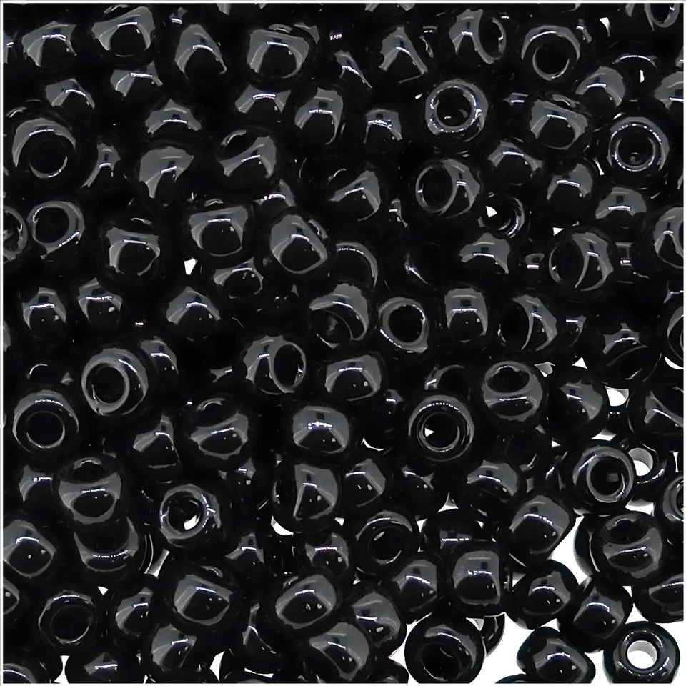 Miyuki Round Seed Beads Size 8/0 Black Opaque Bulk 50 Grams 8-401