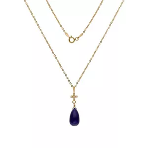 Collar y cruz de Oro, Diamantes y Zafiro Complementos de Mujer Joyería de Moda - Imagen 1 de 5