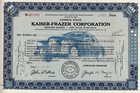 Kaiser-Frazer Corporation, Nevada, 1947, (12 Shares) Auto-Unterdruck