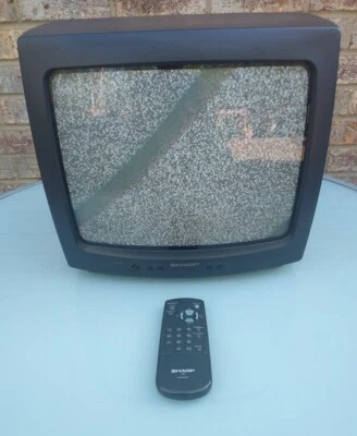 Sharp 13" CRT TV 13G-M60 Television w/Remote, Tested Working - Image 1 of 4