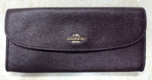 COACH NEW YORK WALLET - CROSSGRAIN - PRE-OWNED - CLEAN / GOOD CONDITION - Picture 1 of 16