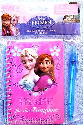  Cuaderno y bolígrafo Disney Frozen Elsa Anna Hope for the Kingdom espiral 60 páginas-nuevo Foto 1 de 2
