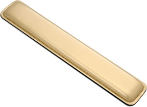 Tofun Keyboard Wrist Rest Pad, Soft PU Leather Support with Gold 