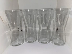 4 Clear Footed Pilsner Beer Glasses With Engraved Initial U Monogrammed Bar-ware - Picture 1 of 12