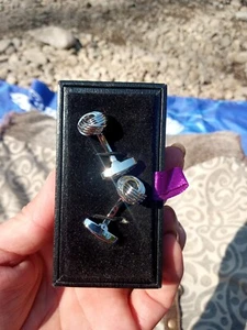 URBAN PROFESSOR MEN'S CUFFLINKS • BNIB!! SPUN Rope METAL DESIGN•BRANDED LOFO - Picture 1 of 7