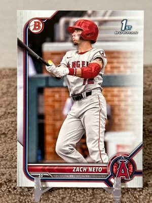 2022 Bowman Draft Paper Zack Neto Angels 1st Bowman Prospect #BD-18 - Image 1 of 2