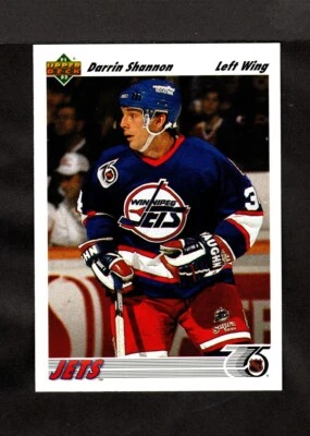 Hockey Card - Darrin Shannon  - Jets - Upper Deck  - 1992 - #581 - Image 1 of 2