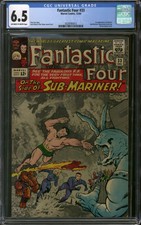 Fantastic Four #33 CGC 6.5 (OW-W) 1st Attuma