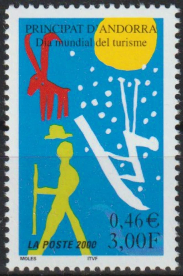 ANDORRA (Fr.) Sc. 526 Tourism 2000 MNH  - Image 1 of 1
