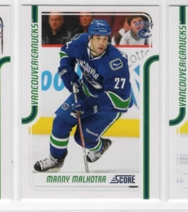 Manny Malhotra 11-12 Panini Score Hockey Base Common #446 Vancouver Canucks - Bild 1 von 1