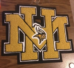 Neff Company High School Letter Logo Emblem MH Vikings NEW 6" x 8" - Picture 1 of 2