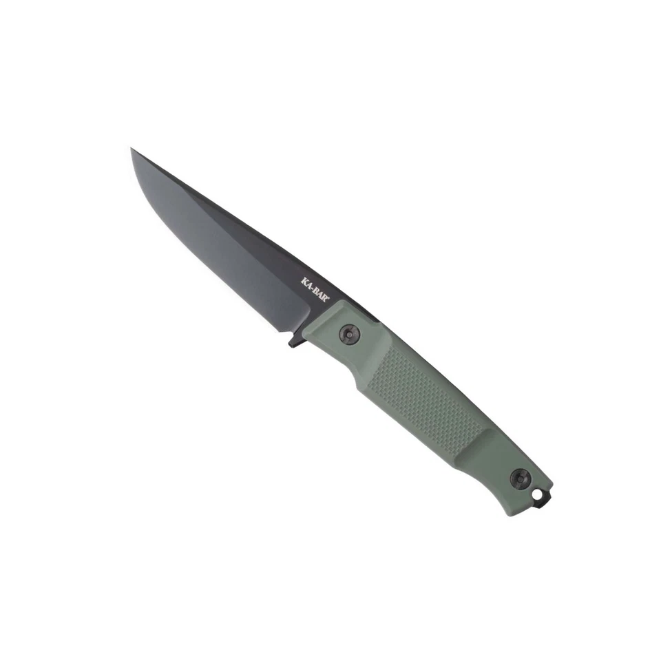 KA-BAR Apex Fixed Blade Knife Green 3.9 Inch Plain Black Clip Point KA5500