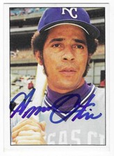 AMOS OTIS 1976 SSPC AUTOGRAPHED SIGNED # 177 KANSAS CITY ROYALS
