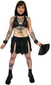 NEU*S*Amazonen Gladiator Rock A Kilt Echt Leder Schnürung Legionär Fetisch BDSM - Bild 1 von 6