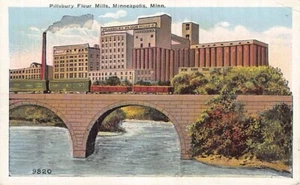 Postcard MN: Pillsbury Flour Mills, Minnesota, Minnesota, WB 1920's Posted - Picture 1 of 2