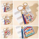 Love Wooden Tag Rainbow Keyring  Teacher's Day Small Gift
