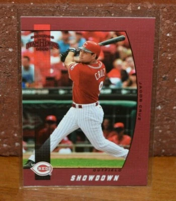 DONRUSS TEAM HEROES 2005 BASEBALL CARD CINCINNATI REDS JACOB CRUZ SHOWDOWN - Image 1 of 2