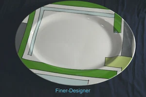 Kate Spade New York BLOCK PARTY OVALE PLATTE Lenox Teller mehrfarbig NEU Neu ohne Karton - Bild 1 von 6