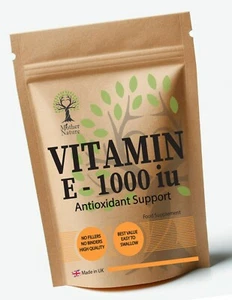 Vitamin E Capsules 1000iu High Strength Clean Natural Vtamin E Oil Supplements - Picture 1 of 15