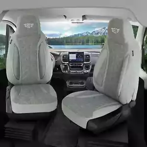 Fundas de asiento para autocaravana piloto adecuadas para Eura Mobil Activa One (gris) - Imagen 1 de 13