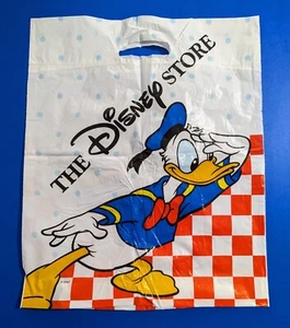 Vtg Disney Store Gift Shop Bag - Donald Duck - 90s Retail Animation Collectible - Picture 1 of 6
