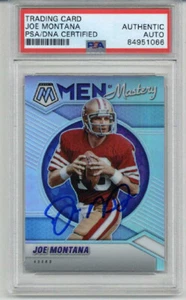 Joe Montana signed Auto 2021 Panini Mosaic Men of Mastery 49ers Rare PSA/DNA - Bild 1 von 2